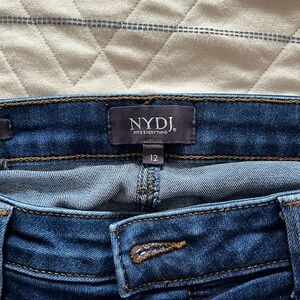 NYDJ blue jeans, straight leg. Sherri, slim.